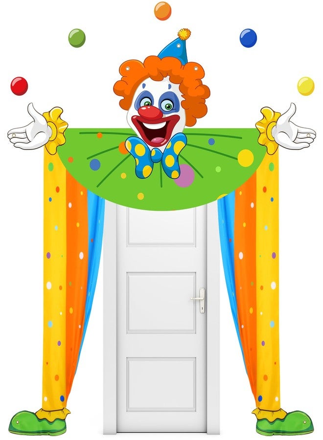 Mindsoft 3 Pcs Carnival Circus Party Decorations Circus Clown Birthday Decor Door Banner Clown Joker Backdrop Photo Props Hanging Carnival Welcome Awning Birthday Party Decor(Multicolor,Classic Style) - Image 1